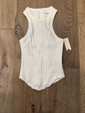 Pilcro White Ribbed Tank